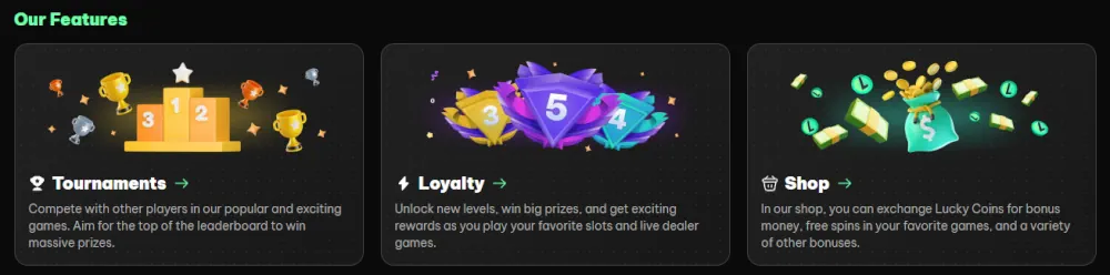 LuckyHour Casino Features